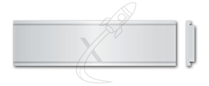 Briefkastenschild Meyer 63 x 15 Alu